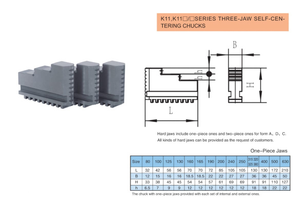 Кулачки прямые цельные каленые K11 (400 мм; S-11 мм) YTUM ce00005