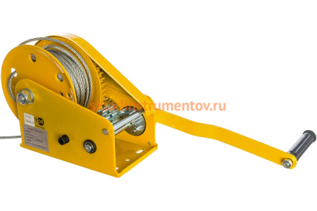 Ручная барабанная лебедка TOR ЛБ-2600 (BHW) г/п 1,0 т, длина троса 20 м 11315
