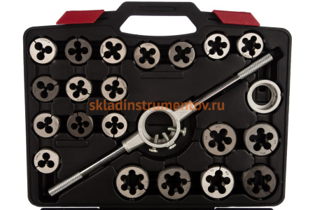 Набор метчиков и плашек МАСТАК SK-5 1/4"-1", кейс, 51 предмет 351-10051C