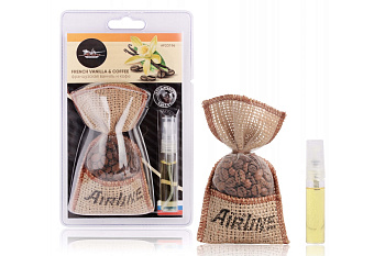Ароматизатор Airline Кофе в мешочке со спреем, французская ваниль и кофе AFCO196