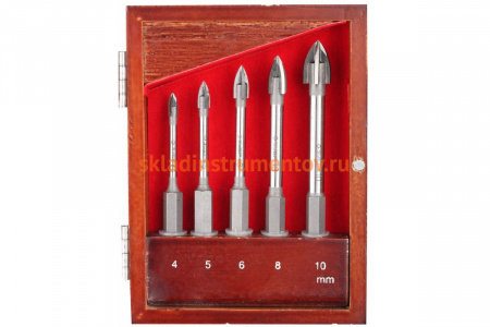 Набор сверл "ЭКСПЕРТ" по кафелю 5 шт. (4-10 мм) Зубр 29845-H5