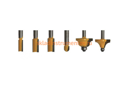 Набор фрез для декоративного применения (6 шт; хвостовик 8 мм) Энкор 46611