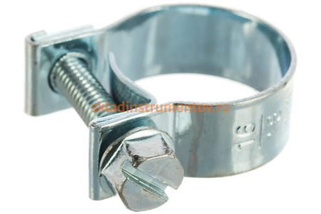 Металлические хомуты СИБРТЕХ, MINI 16-18мм, ширина 9мм, винтовой, W1, 2шт 47506