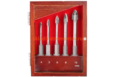 Набор сверл "ЭКСПЕРТ" по кафелю 5 шт. (4-10 мм) Зубр 29845-H5