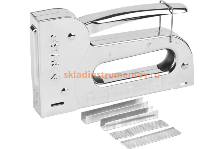 Стальной степлер ЗУБР Универсал-14 6-в-1: 53, 140, 53F, 13, 300, 500, 31527