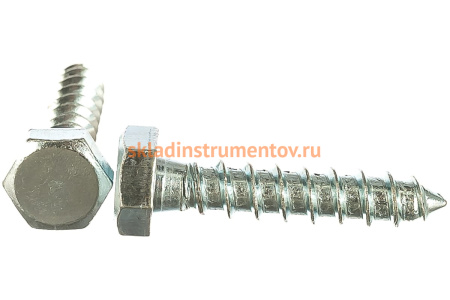 Шурупы ШДШ с шестигранной головкой ЗУБР /DIN 571/ 40 х 8 мм 80 шт 4-300451-08-040