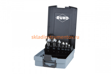 Набор зенковок (6 шт; 6.3-20.5 мм; HSSЕ-Co 5; 90 градусов) Ruko 102152ERO