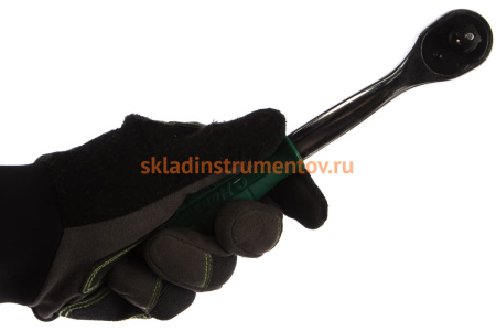 Трещотка с быстрым сбросом Hans 3/8" с изогнутой рукояткой 72 зуба 3162GQ