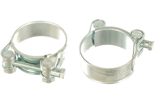 Металлические хомуты СИБРТЕХ, силовые, 48-51мм, ширина 22мм, шарнирный, W1, 2шт 47539