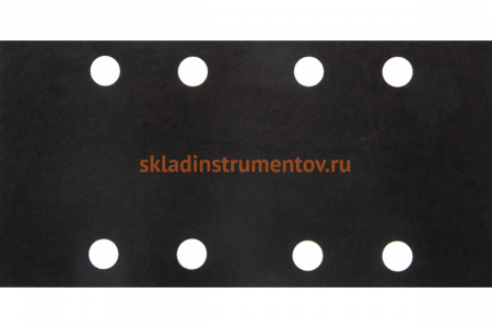 Универсальный шлифовальный лист Uragan оптимален для твердых пород дерева 8 отверстий по линии для ПШМ P320 80x166 мм 10 шт. 907-22101-320-10