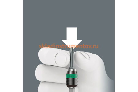 Ручка-держатель WERA 826 T Kraftform Turbo быстрозажимной патрон Rapidaptor, 1/4 x 146 мм WE-057480