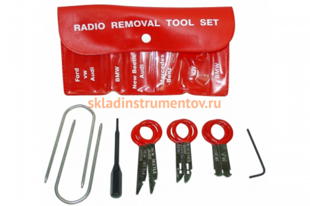 Набор приспособлений для демонтажа магнитол СТАНКОИМПОРТ 10 предметов KA-6960A