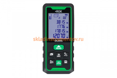 Лазерный дальномер с угломером RGK DL50G 778176