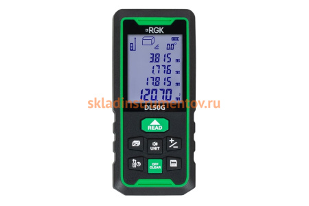 Лазерный дальномер с угломером RGK DL50G 778176