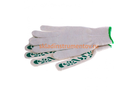 Садовые перчатки СИБРТЕХ Летний сад, зеленые 677718