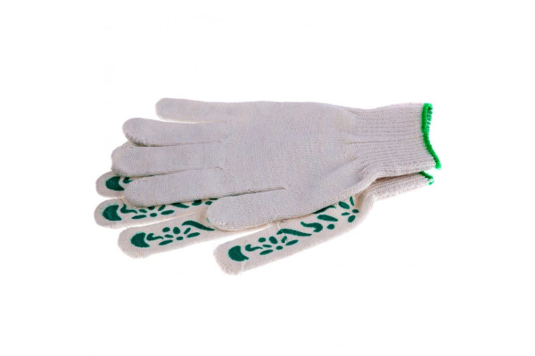 Садовые перчатки СИБРТЕХ Летний сад, зеленые 677718