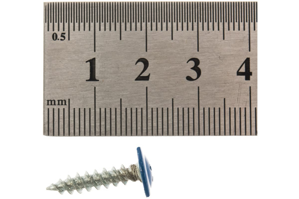 Саморезы с прессшайбой по листовому металлу до 0,9 мм Зубр RAL-5005 PH2 4,2х19 мм 450шт 300191-42-019-5005