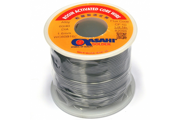Припой (1.6 мм, 1 кг, Sn60/Pb40, СF10 флюс RA) ASAHI 00-00000319