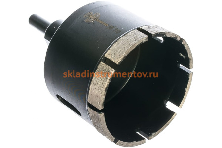 Коронка алмазная по керамограниту, серебряная пайка (70 мм) TRIO-DIAMOND GCB769