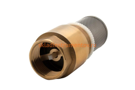 Клапан обратный со съемной сеткой (F 1"; латунь) QUATTRO ELEMENTI 771-817