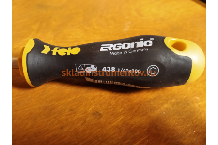 Отвертка Felo Ergonic с насадкой под биты 1/4" 43812540