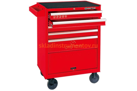 Набор инструментов KING TONY "FOCUS" в красной тележке, 188 предметов 934-188MRV