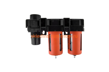 Блок подготовки воздуха: масловлагоотделитель, регулятор, манометр (3000 л/мин; 10 бар; 1/2") WIEDERKRAFT WDK-70740