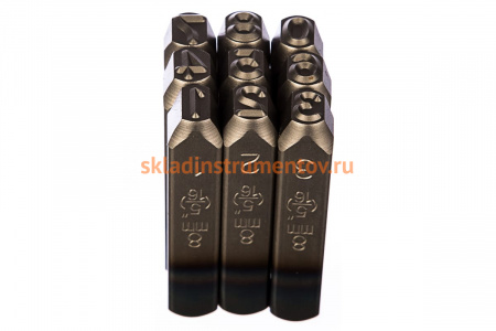 Набор ударных клейм (8 мм, цифры, 9 предметов) KING TONY 11409SQ08