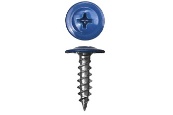 Саморезы с прессшайбой по листовому металлу до 0,9 мм Зубр RAL-5005 PH2 4,2х19 мм 450шт 300191-42-019-5005