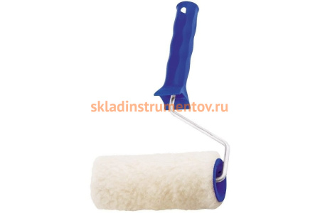 Валик СИБРТЕХ из искусственного меха с ручкой, 150 мм, ворс 15 мм, D - 48 мм, полиэстер 80112