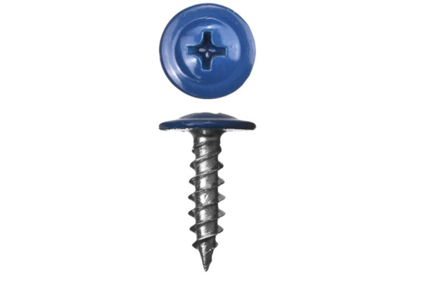 Саморезы с прессшайбой по листовому металлу до 0,9 мм Зубр RAL-5005 PH2 4,2х19 мм 450шт 300191-42-019-5005