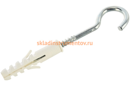 Распорный дюбель Зубр МАСТЕР тип ЕВРО с шурупом-полукольцом, 10х50 / 6х90 мм, 4 шт 30686-10-50