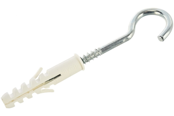 Распорный дюбель Зубр МАСТЕР тип ЕВРО с шурупом-полукольцом, 10х50 / 6х90 мм, 4 шт 30686-10-50