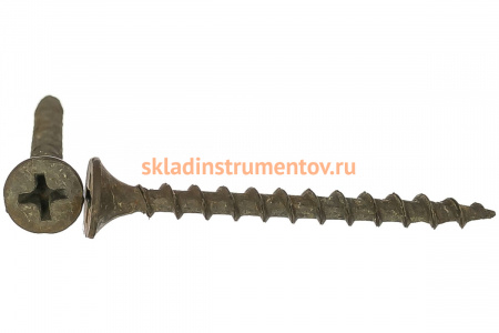 Фосфатированный саморез с крупной резьбой по дереву Зубр PH2 3,5x41 мм 50 шт 300036-35-041