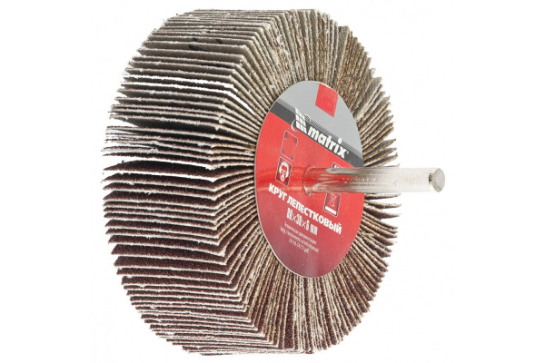 Круг лепестковый (80x30x6 мм; P150) для дрели MATRIX 74147