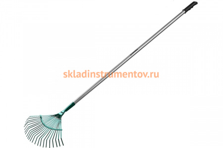 Веерные грабли с алюминиевым черенком GRINDA PROLine 22 плоских зубца 39586