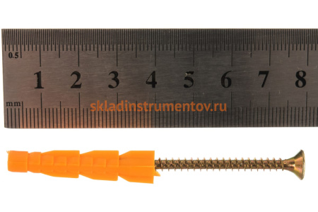 Дюбель универсальный с оцинкованным шурупом 10 шт. (6х37 мм; ТФ6)  Зубр 4-301196-06-037