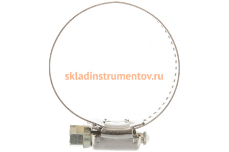 Хомуты Зубр ЭКСПЕРТ нержавеющая сталь, просечная лента 12 мм, 19-44 мм, 4 шт 37815-019-44-4