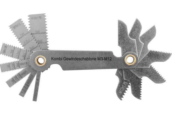 Набор комбинированных резьбовых шаблонов Thorvik 14 предметов PG14SC 52876