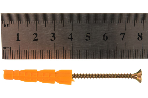 Дюбель универсальный с оцинкованным шурупом 10 шт. (6х37 мм; ТФ6)  Зубр 4-301196-06-037
