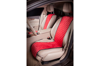 Накидки Airline Алькантара, передние 2 шт, красные ACS-F-04