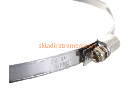 Хомуты СИБРТЕХ нержав.сталь, стандартное болтовое крепление 170-190мм 25шт/уп, ширина 9мм 47596