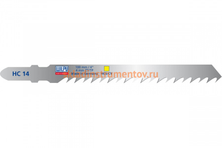 Пилка по дереву HC 14 (5 шт; 100х7.8х1.45 мм; 75 мм; 6.35 TPI; HCS/CV) WILPU 217000005