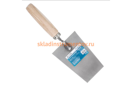 Кельма каменщика (трапеция, 140x60 мм, углеродистая сталь, дерев. рукоятка) РемоКолор 28-1-078