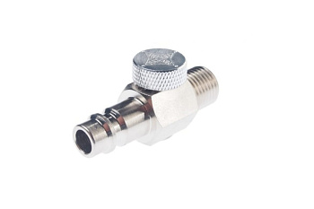 Соединитель быстросъемный с регулятором давления, рапид папа – наружная резьба 1/4" JTC 5529A