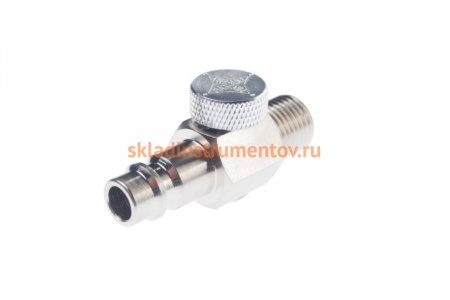 Соединитель быстросъемный с регулятором давления, рапид папа – наружная резьба 1/4" JTC 5529A