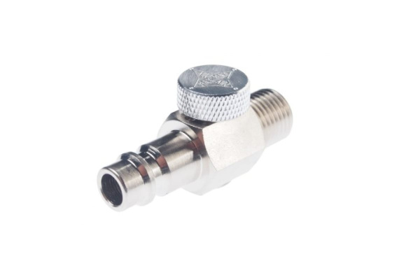 Соединитель быстросъемный с регулятором давления, рапид папа – наружная резьба 1/4" JTC 5529A