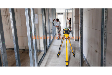 Ротационный лазерный нивелир STABILA LAR 160G REC160 RG, визирная пластина 19240