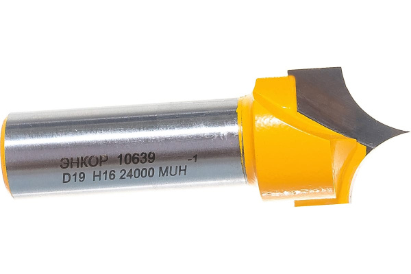 Фреза пазовая фасонная (19х16 мм; R 10 мм; хвостовик 12 мм) по дереву Энкор 10639