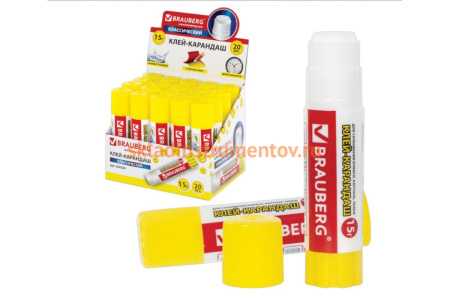 Клей-карандаш BRAUBERG 15 г, Смайлики 224338